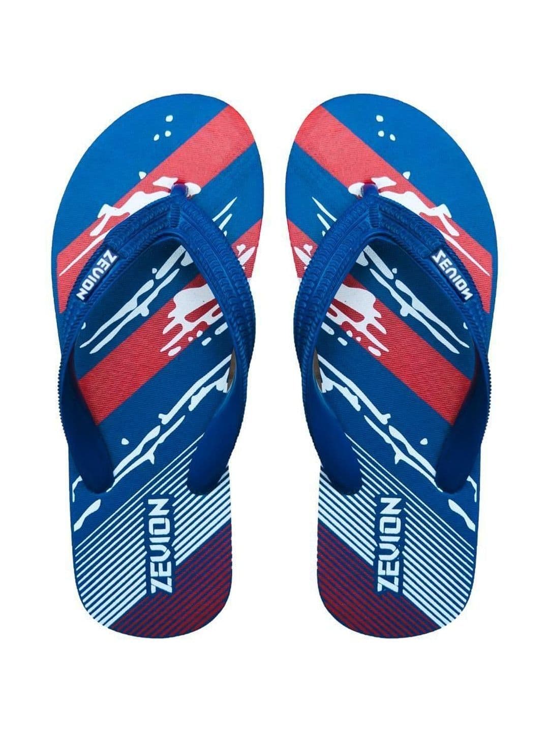 Zevion Men Striped Thong Flip-Flops - view 1