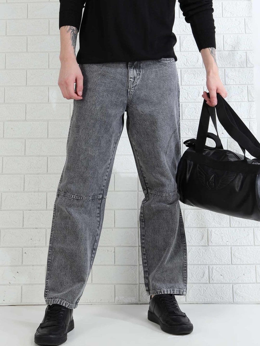 AIDAN PAUL Men Loose Relaxed Fit Mid-Rise Jeans - view 1