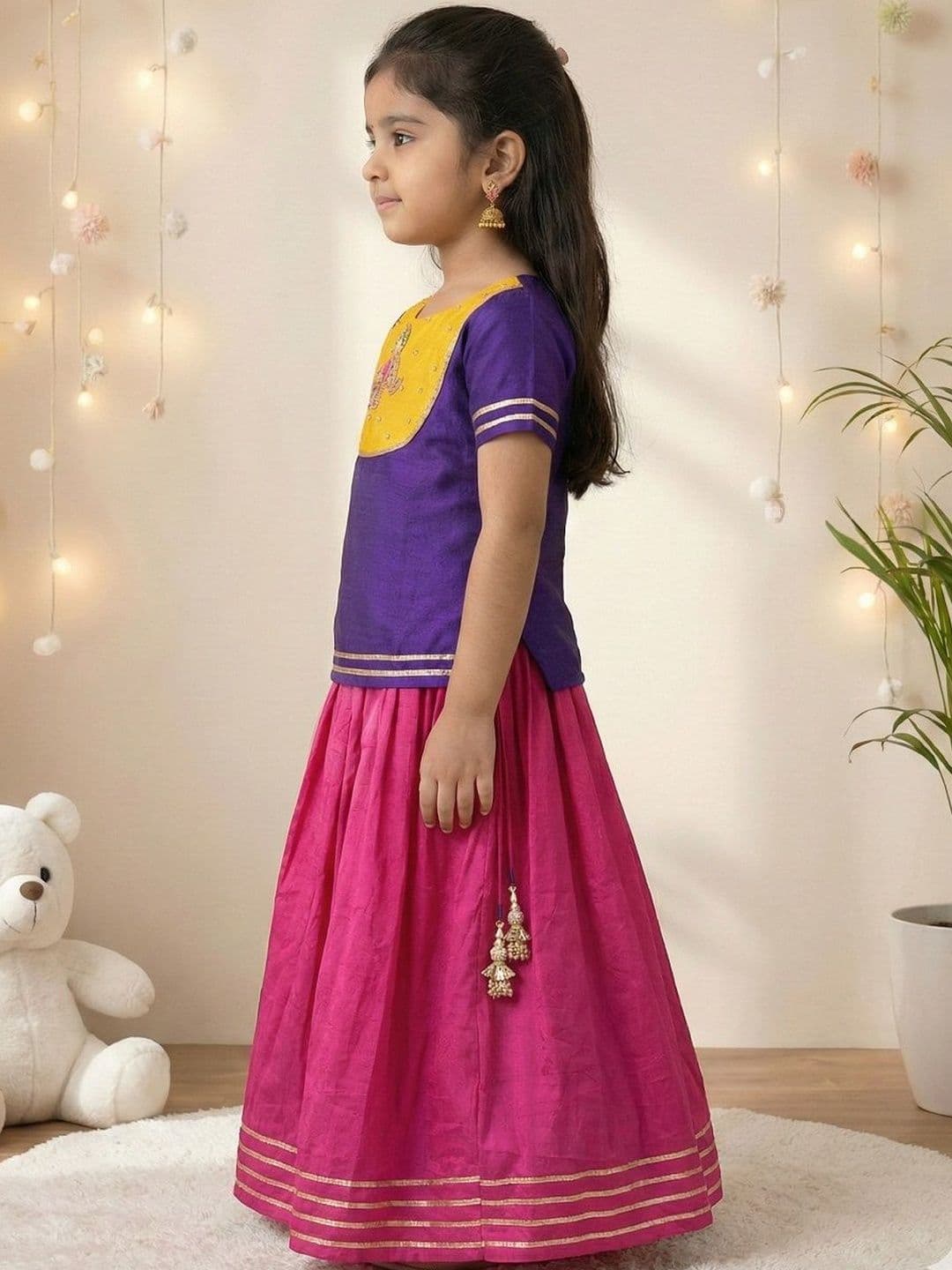 Jilmil Girls Embroidered Ready to Wear Lehenga & - view 1