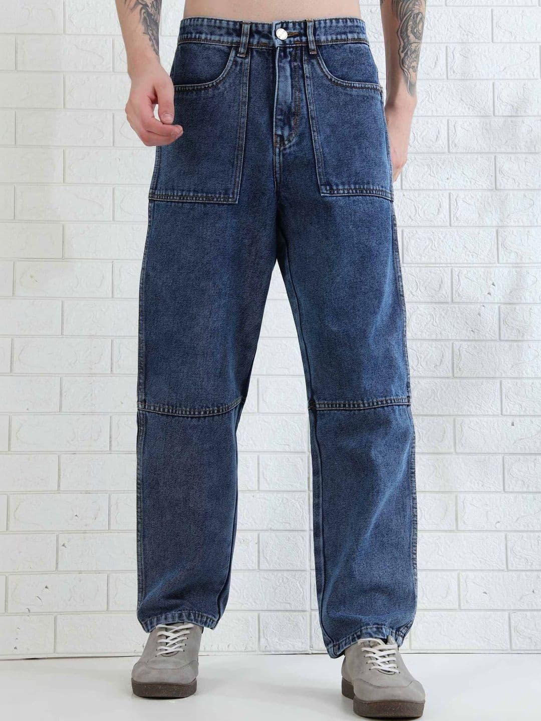 AIDAN PAUL Men Loose Relaxed Fit Mid-Rise Jeans - view 1