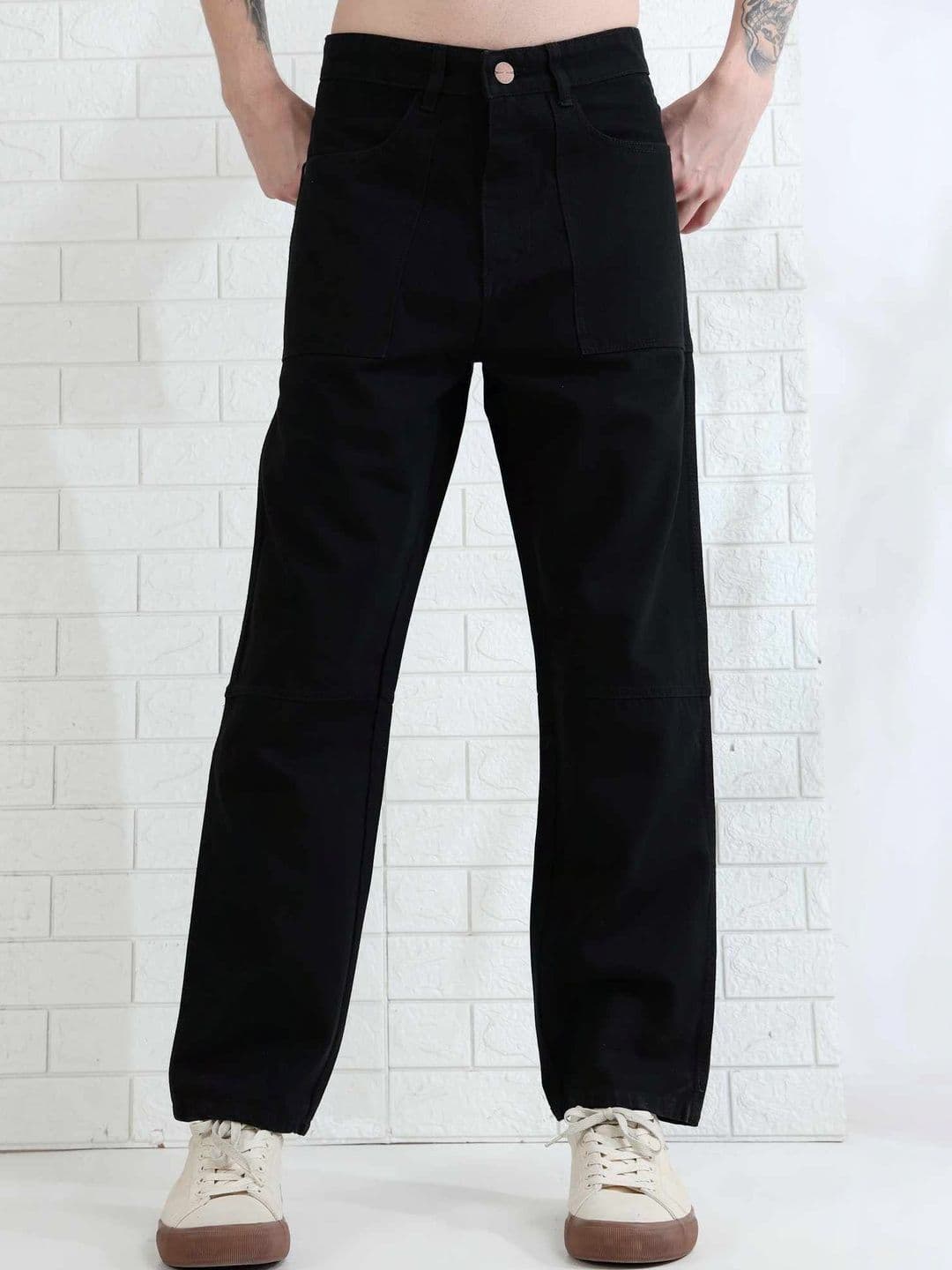 AIDAN PAUL Men Loose Relaxed Fit Mid-Rise Jeans - view 1