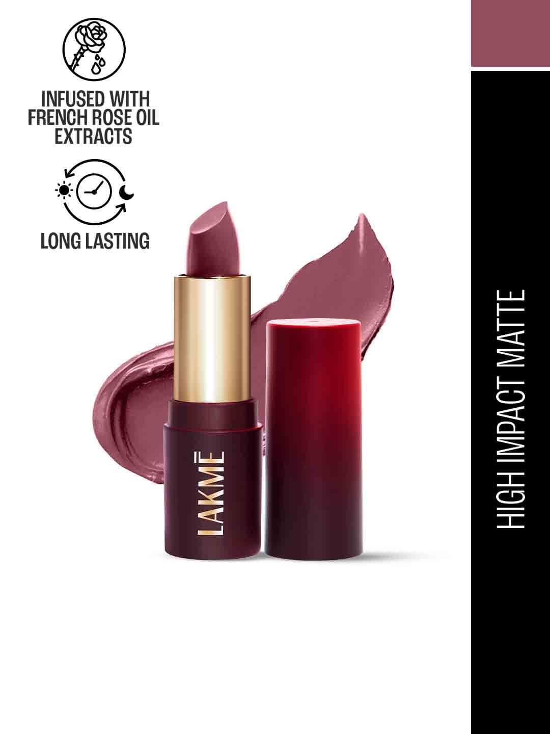 Lakme Forever Matte Long Lasting Lipstick With French Rose Oil Ext 4.5g - Mauve Envy CM3 - view 1