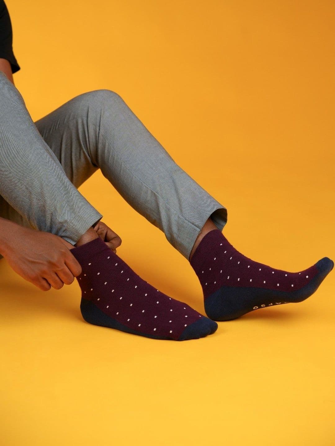 Hapso Men Cotton Patterned Ankle Length Socks - view 1