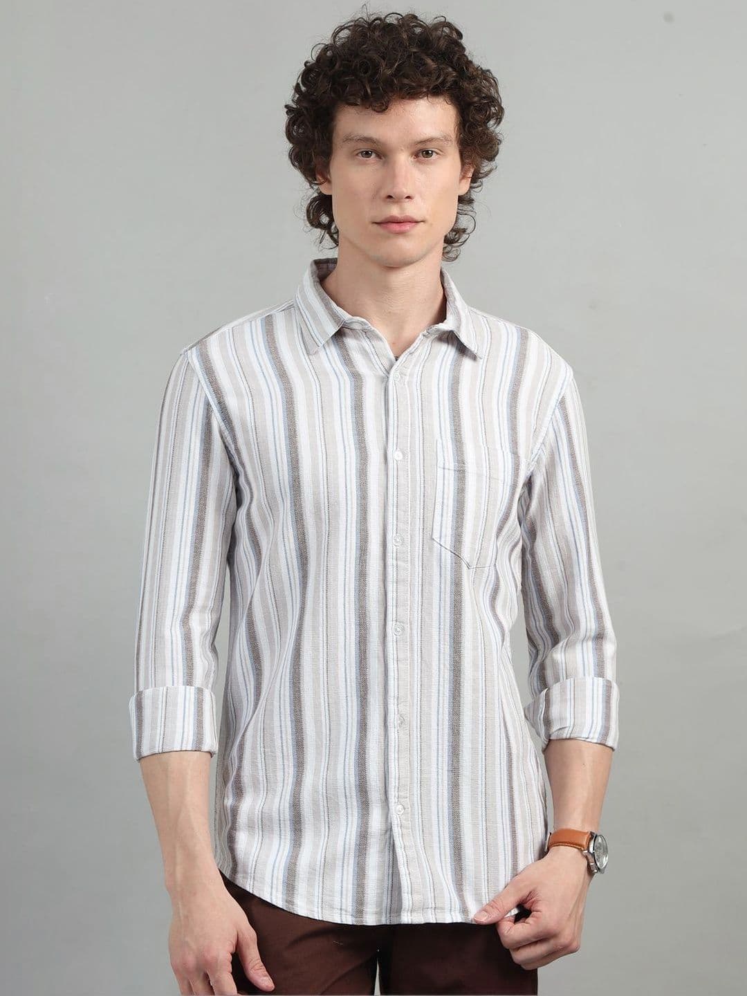 THE BEETEL HOUSE Men Classic Striped Casual Shirt - view 1