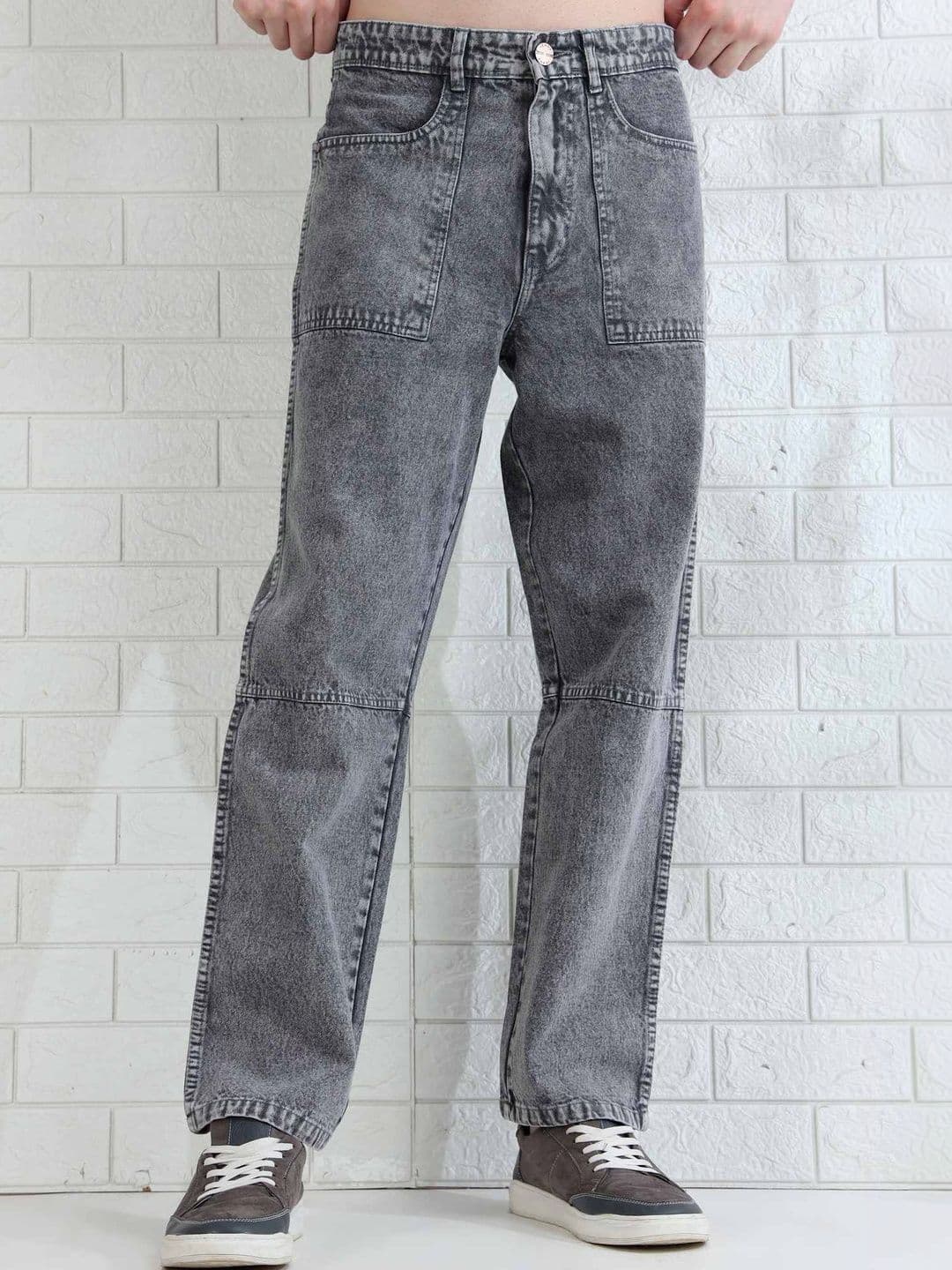 AIDAN PAUL Men Loose Relaxed Fit Mid-Rise Jeans - view 1