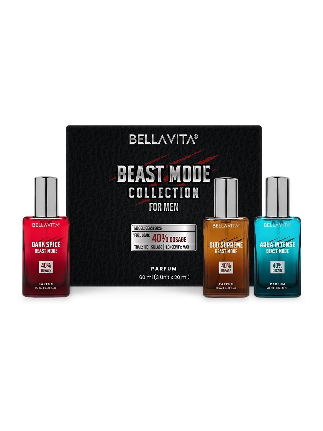 Bella Vita Organic Beast Mode Gift Set of 3 Perfumes