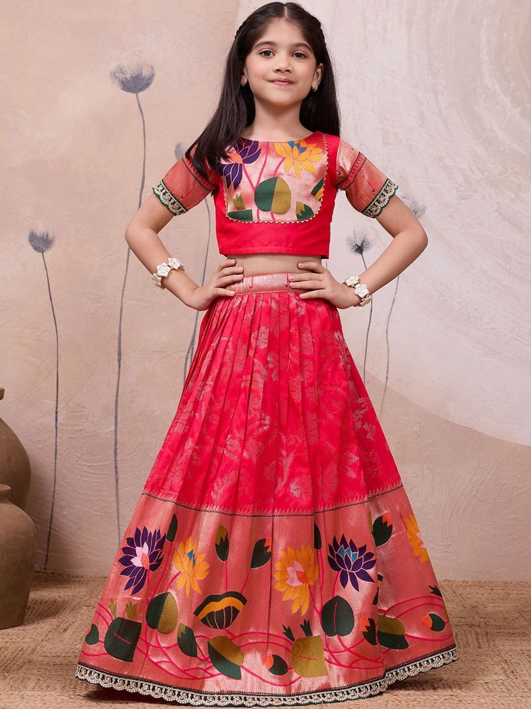 Tasarika Silk Blend Zari Embroidered Lehenga Choli - view 1