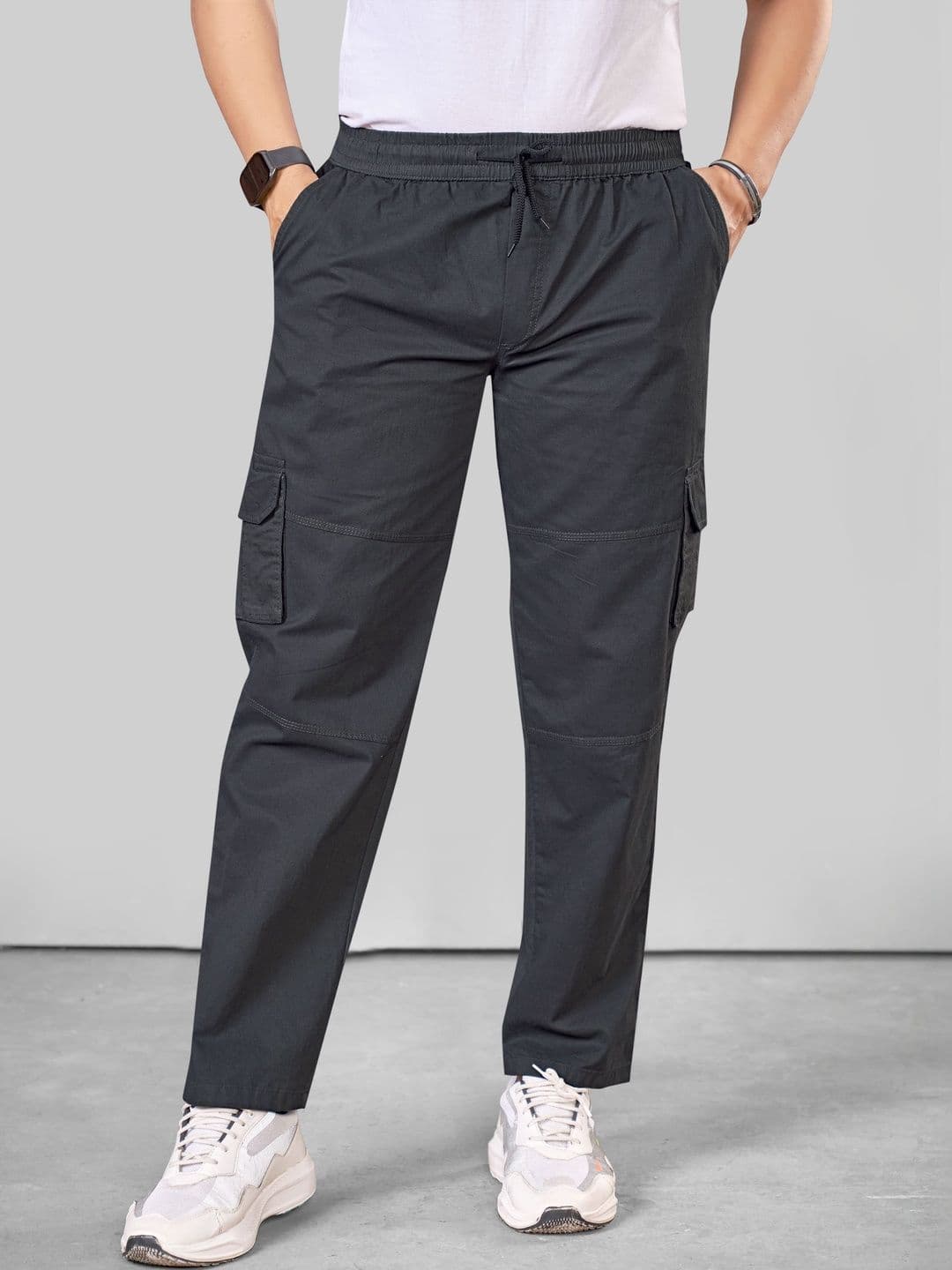 CHARLOTTE GRACIOUS Men Comfort High-Rise Cargos Trousers - view 1