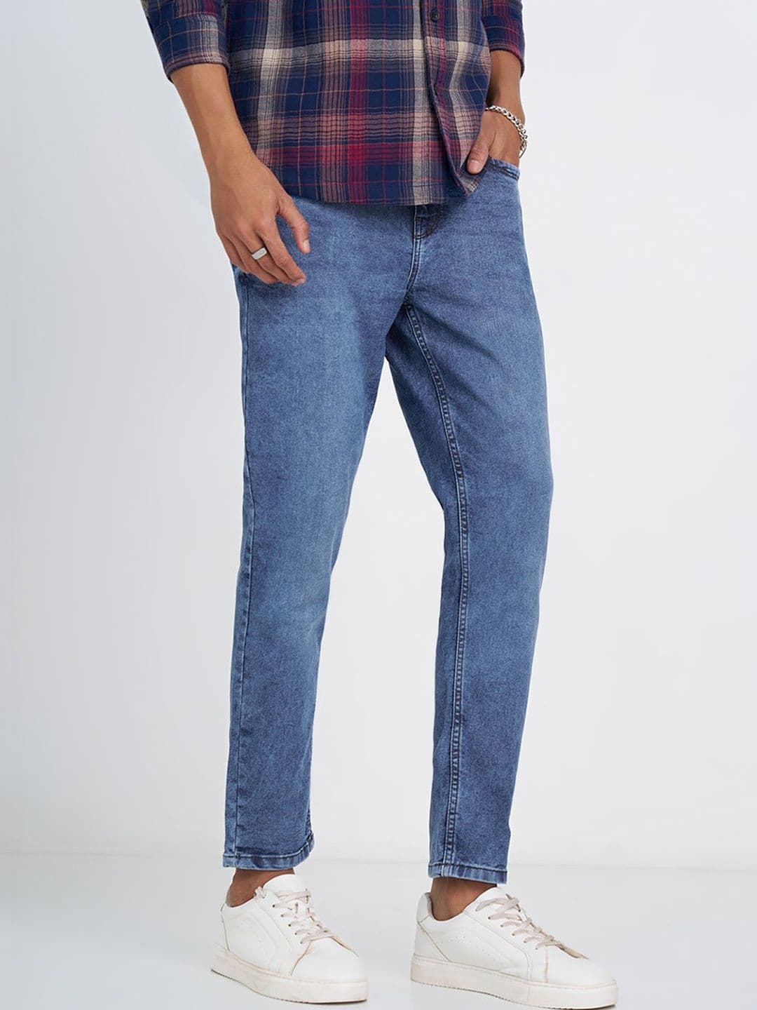 SF JEANS by Pantaloons Men Slim Fit Mid-Rise Light Fade Jeans - view 1