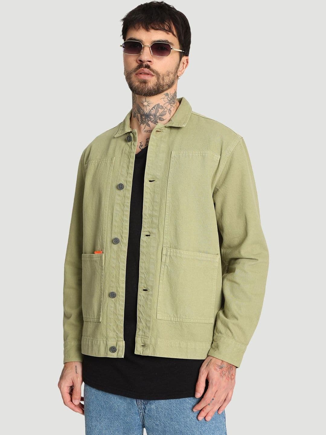 Bene Kleed Men Relaxed Fit Denim Cotton Jacket - view 1