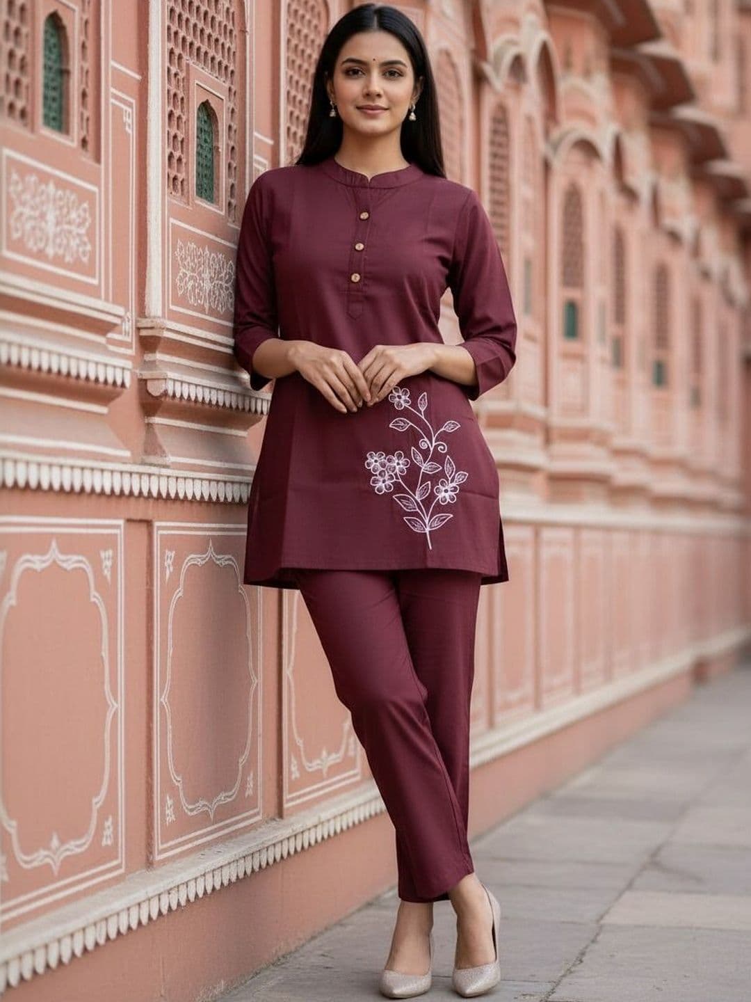 Women Basket Women Floral Printed Regular Pure Cotton Kurti with Trousers - view 1