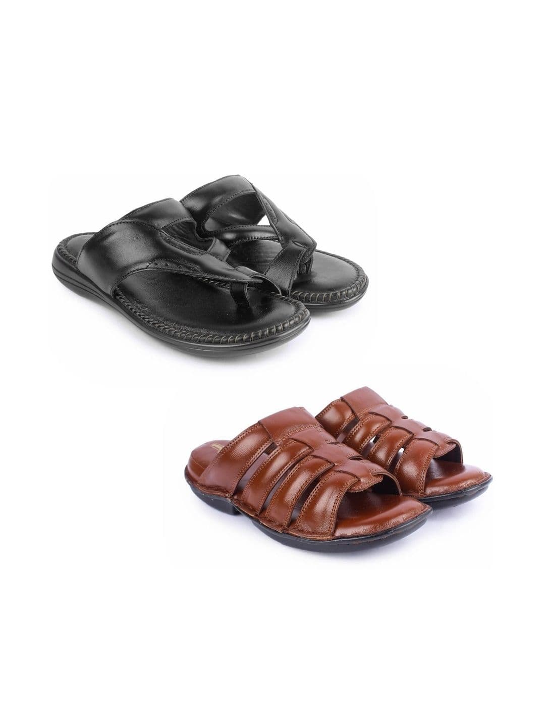 feather leather Men Comfort Sandals - view 1