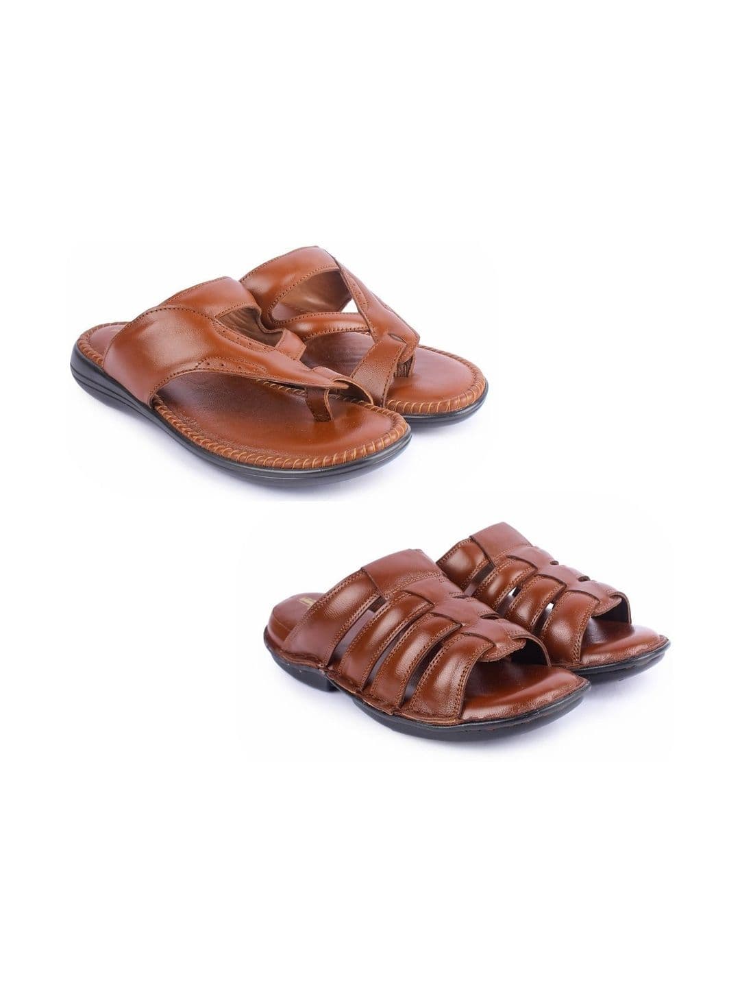 feather leather Men Comfort Sandals - view 1