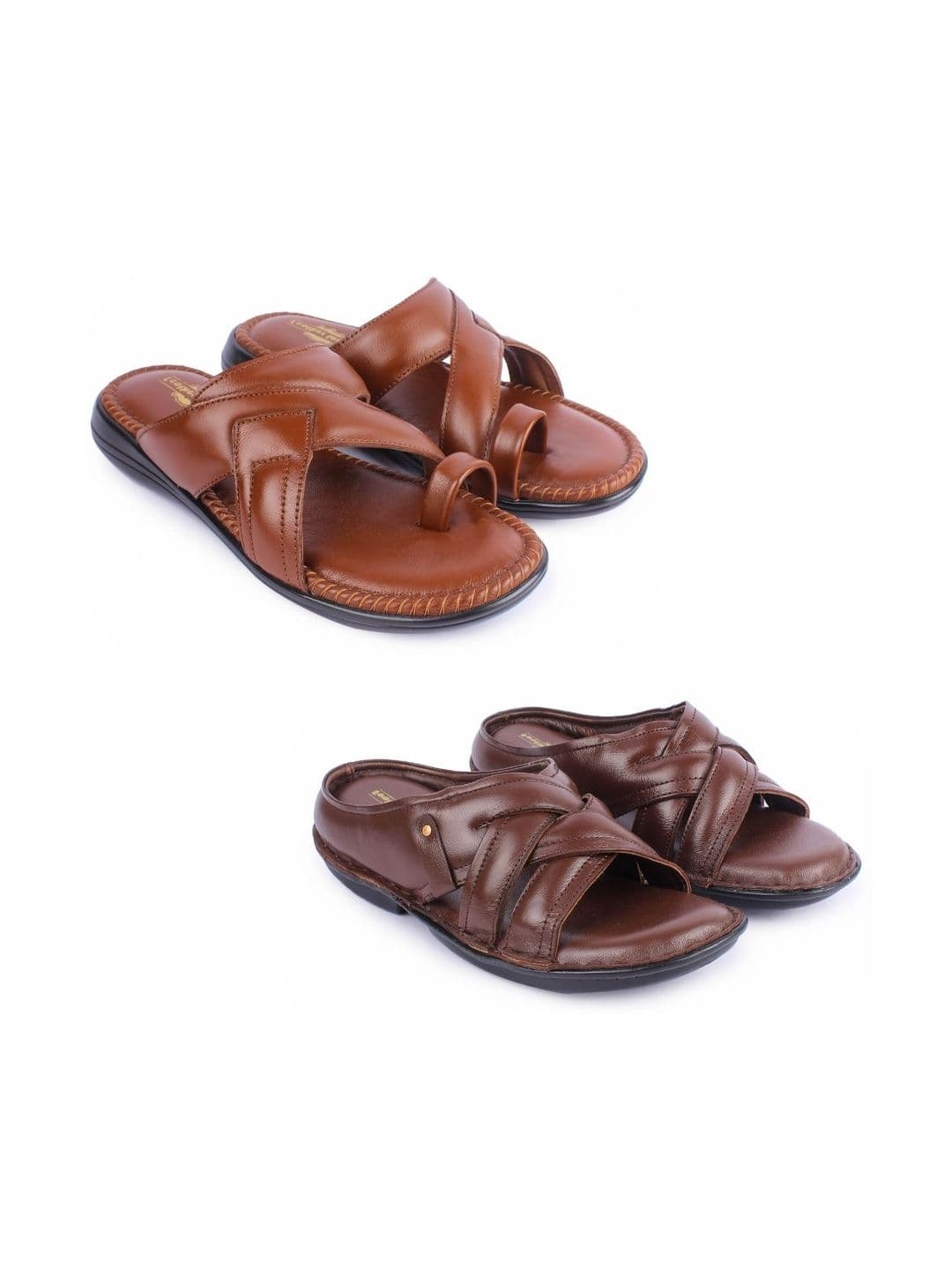 feather leather Men Comfort Sandals - view 1