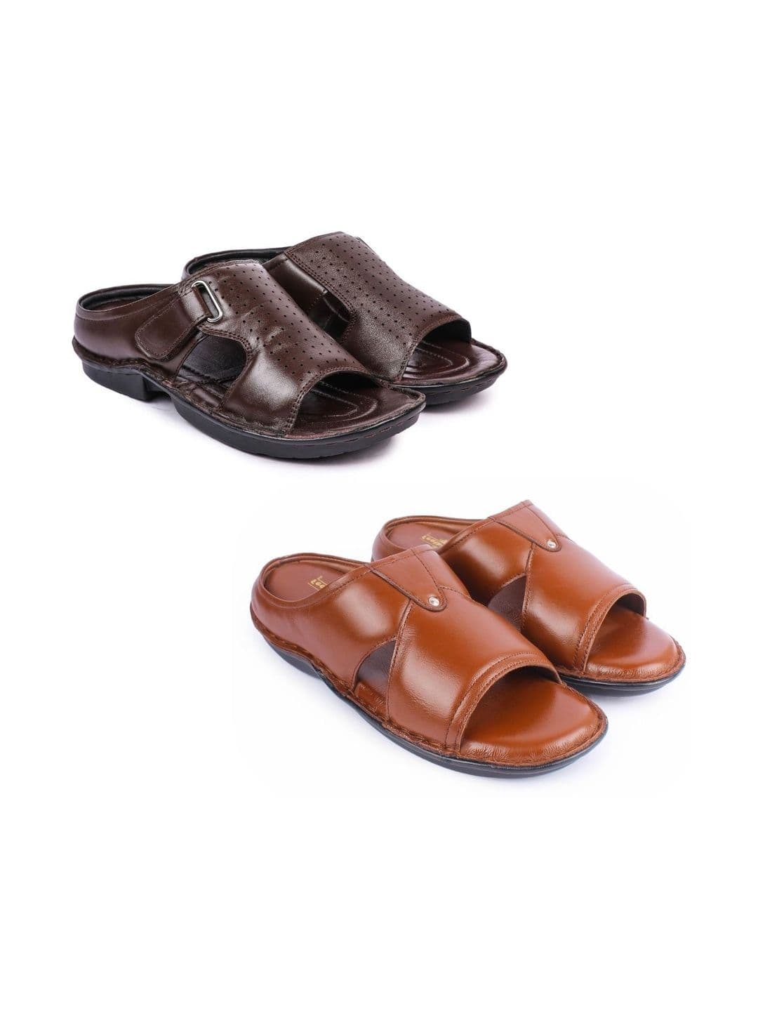 feather leather Men Comfort Sandals - view 1