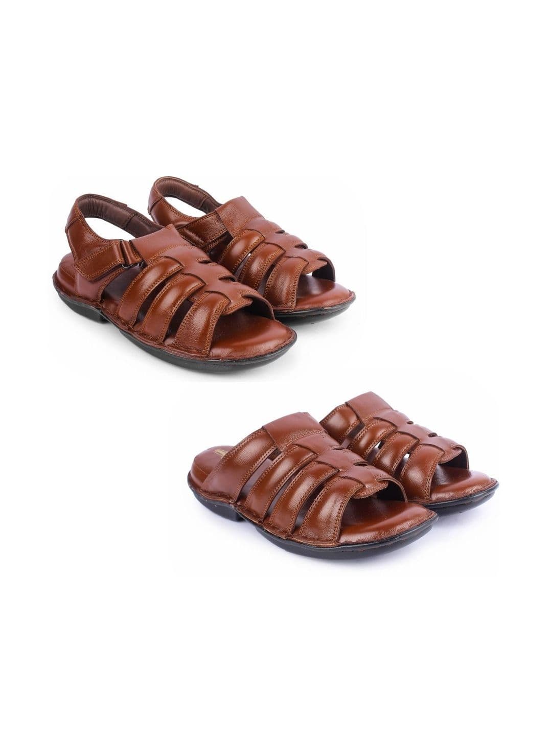feather leather Men Comfort Sandals - view 1