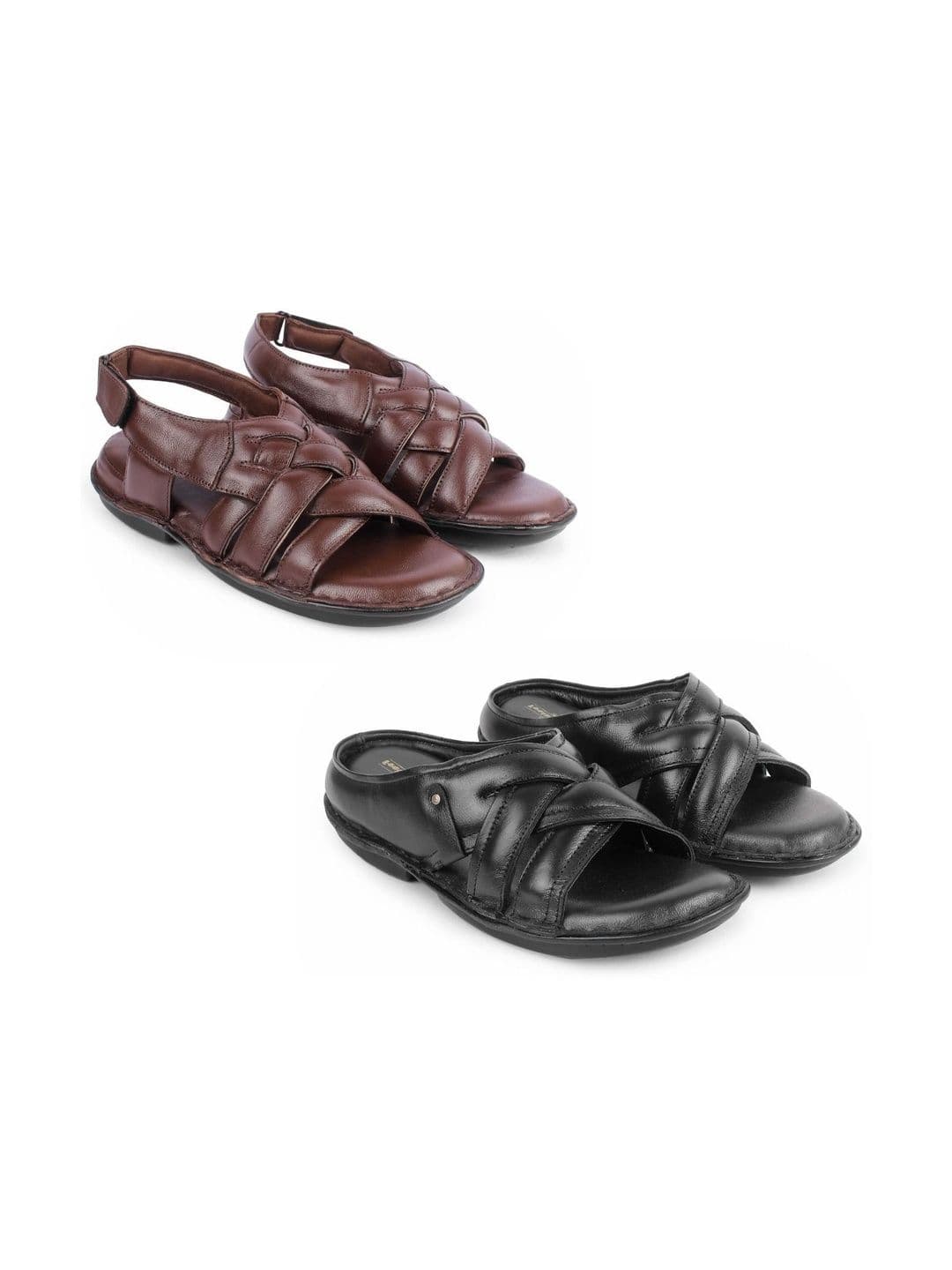 feather leather Men Comfort Sandals - view 1