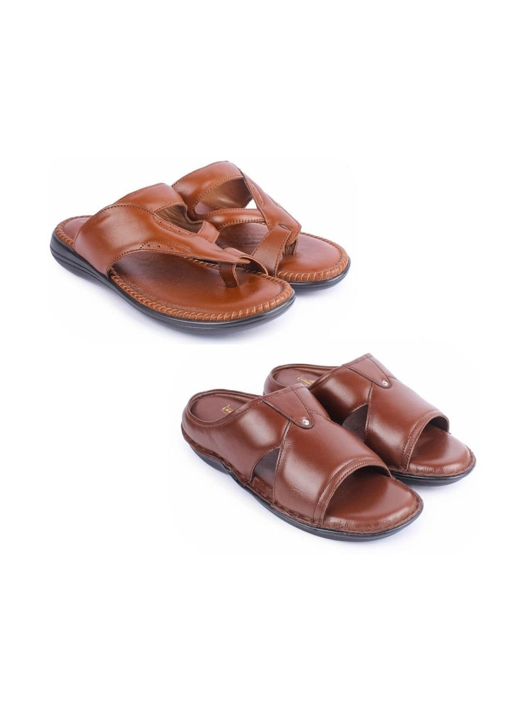 feather leather Men Comfort Sandals - view 1