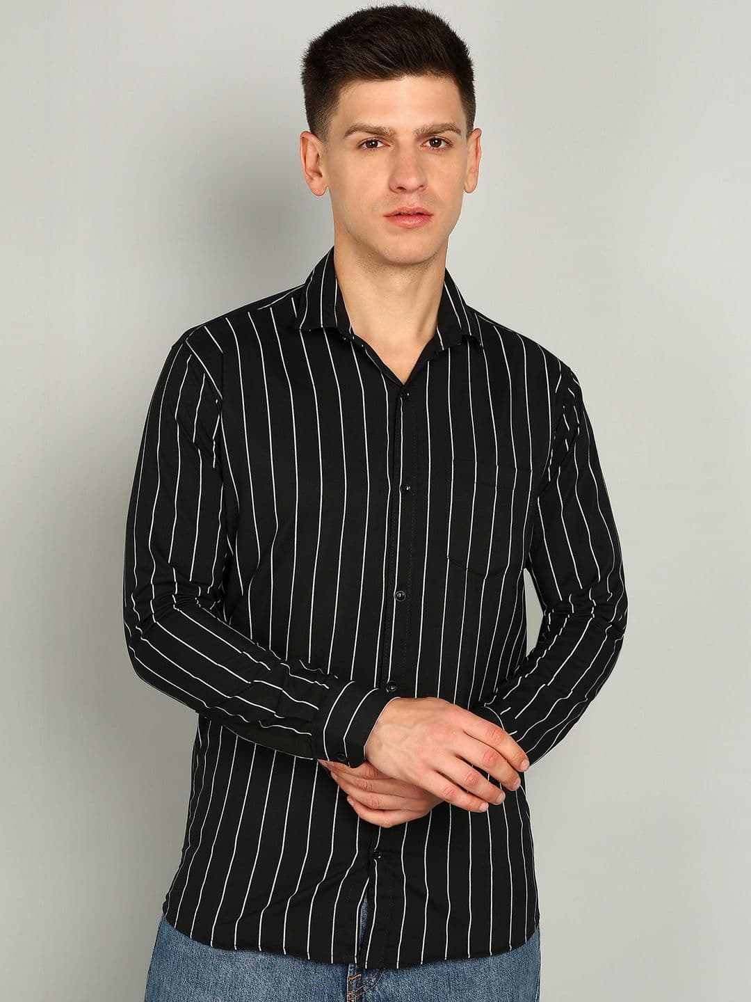 RODEIZ Men Comfort Slim Fit Striped Casual Shirt - view 1