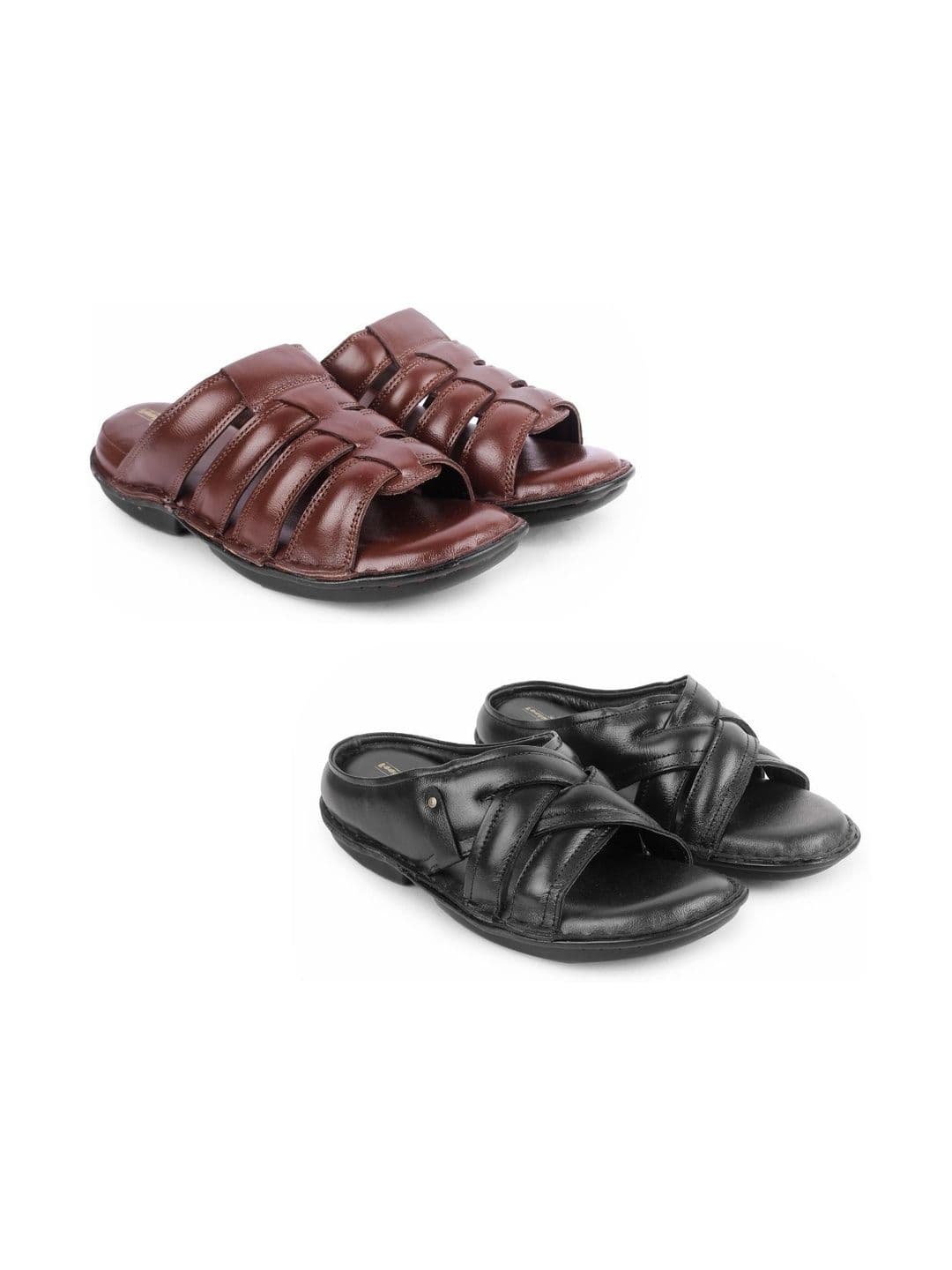feather leather Men Comfort Sandals - view 1