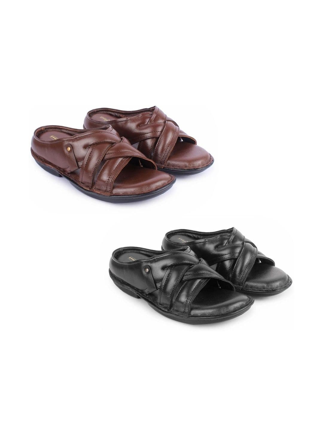 feather leather Men Comfort Sandals - view 1