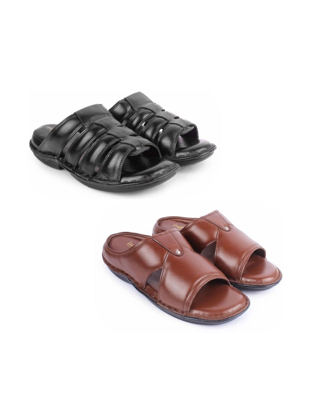 feather leather Men Comfort Sandals - view 1