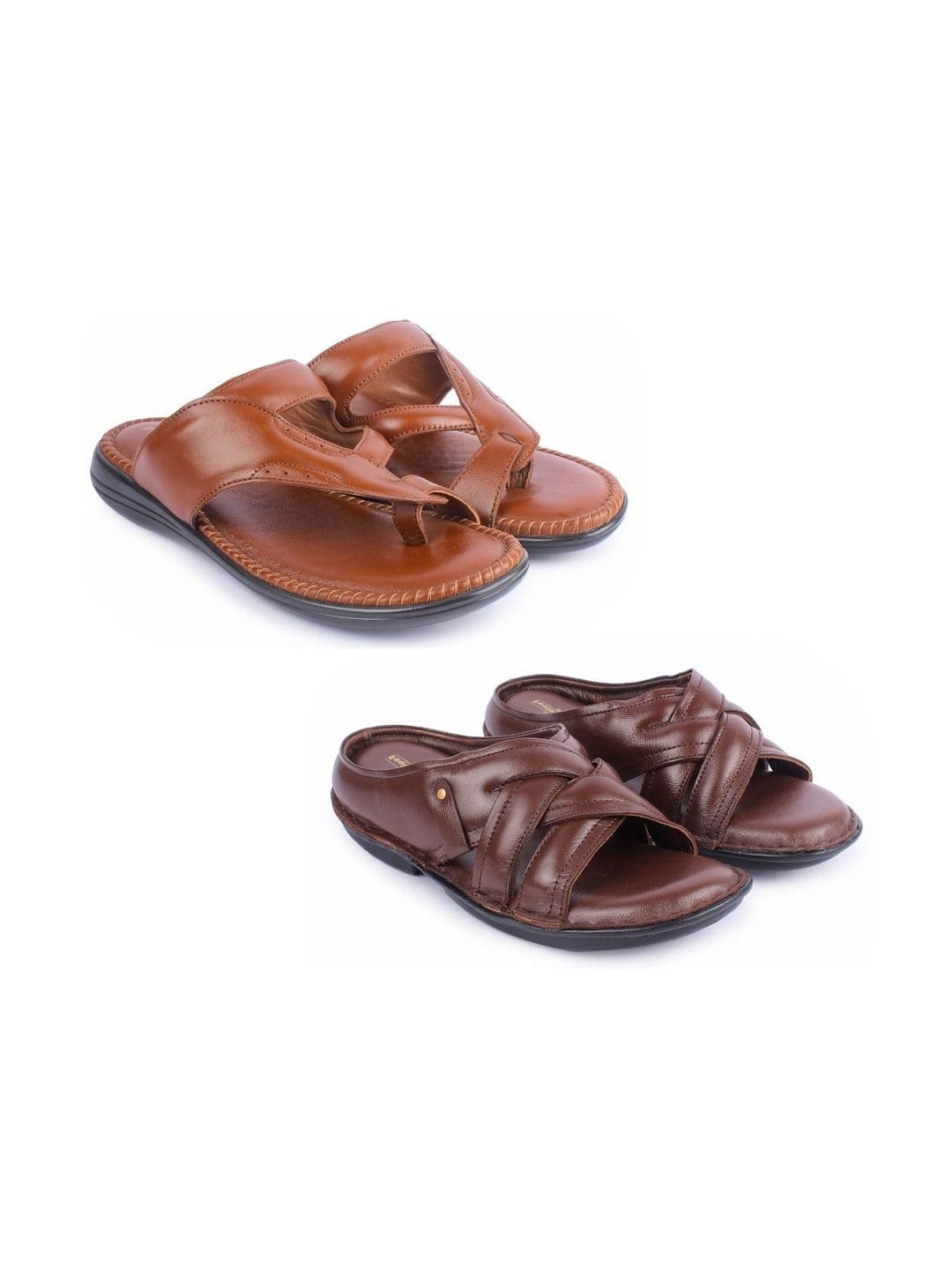 feather leather Men Comfort Sandals - view 1