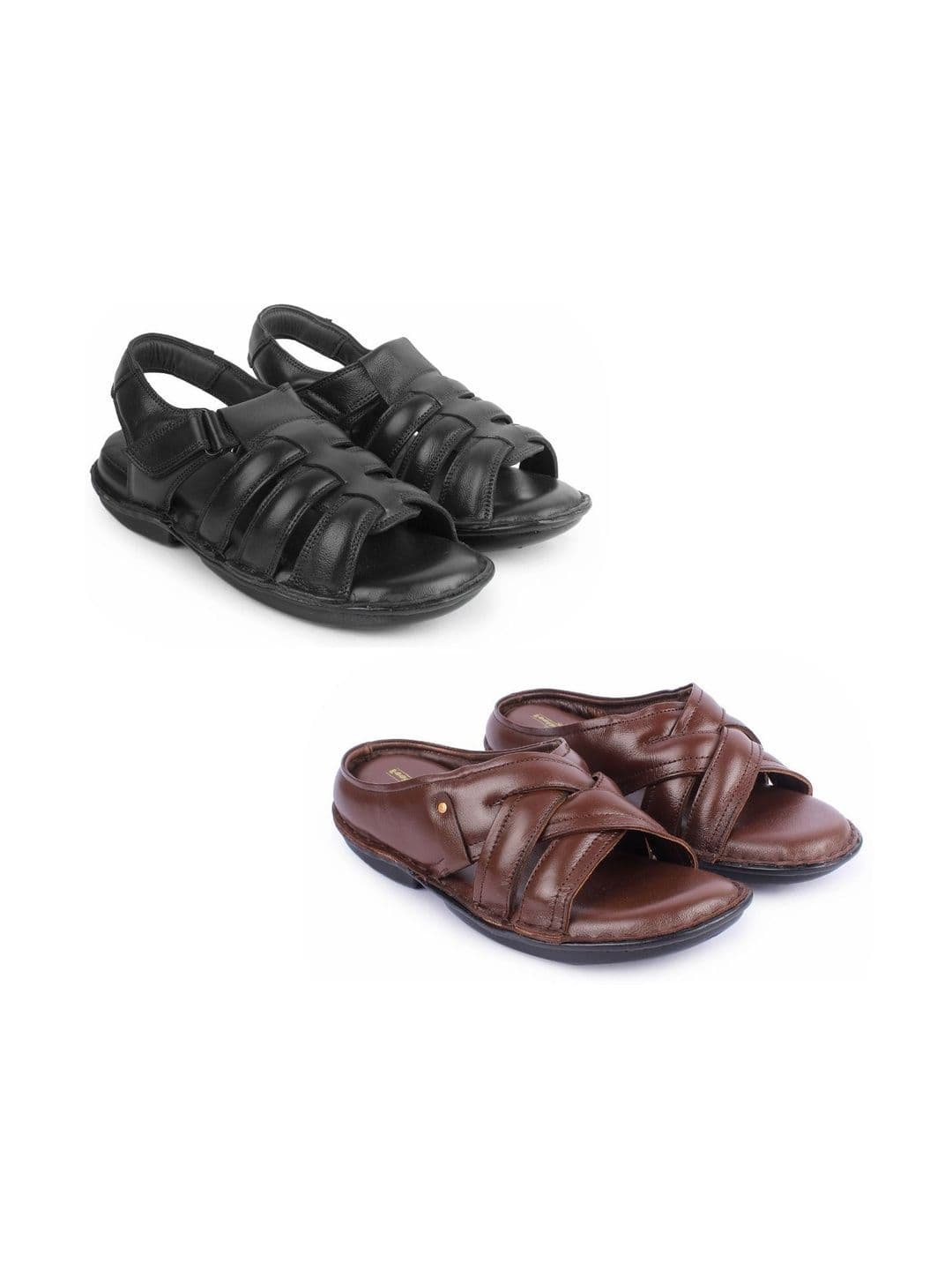 feather leather Men Comfort Sandals - view 1