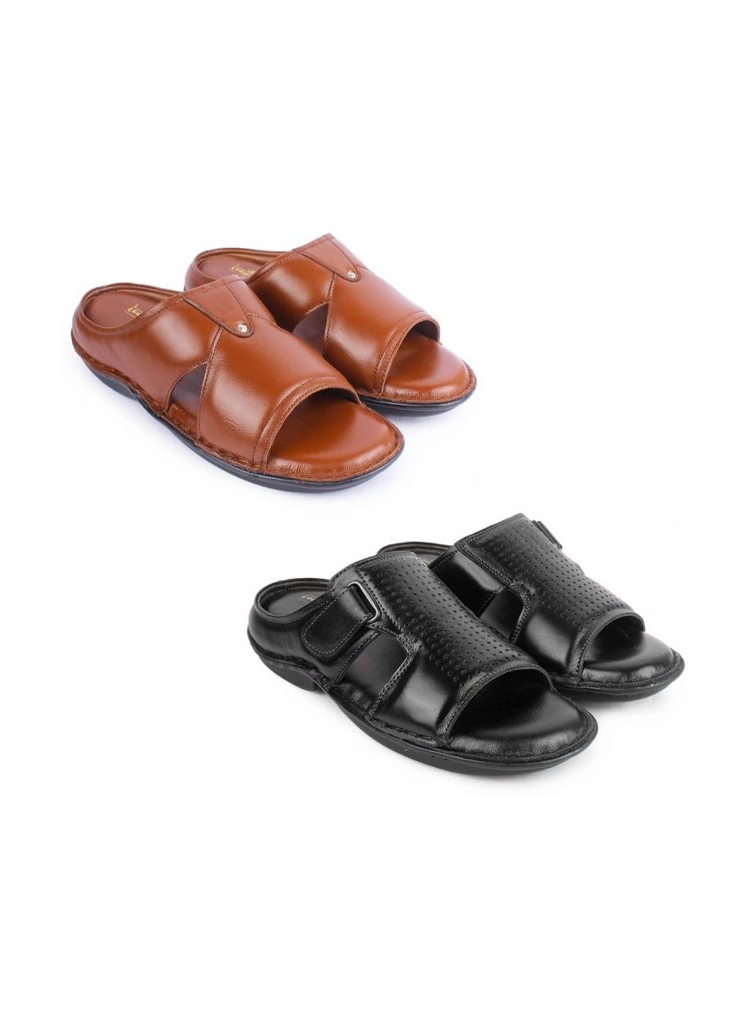 feather leather Men Comfort Sandals - view 1