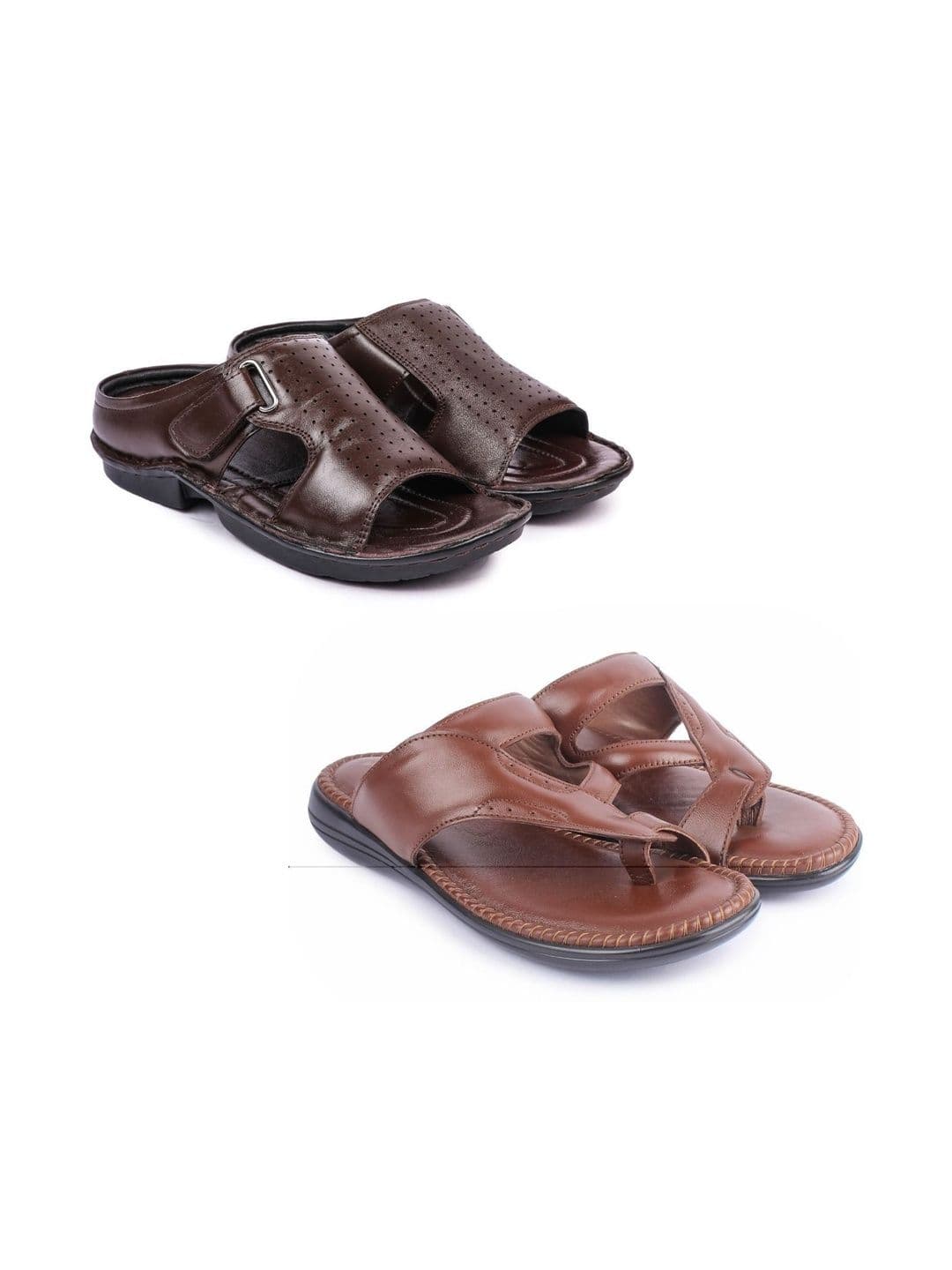 feather leather Men Comfort Sandals - view 1