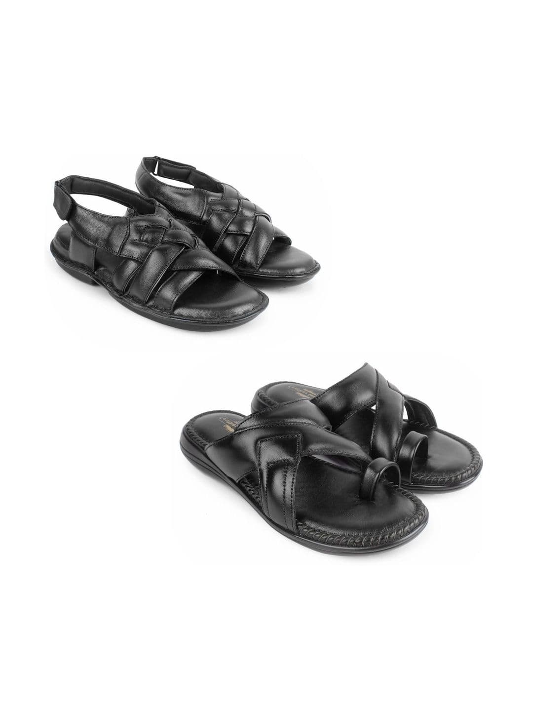 feather leather Men Comfort Sandals - view 1