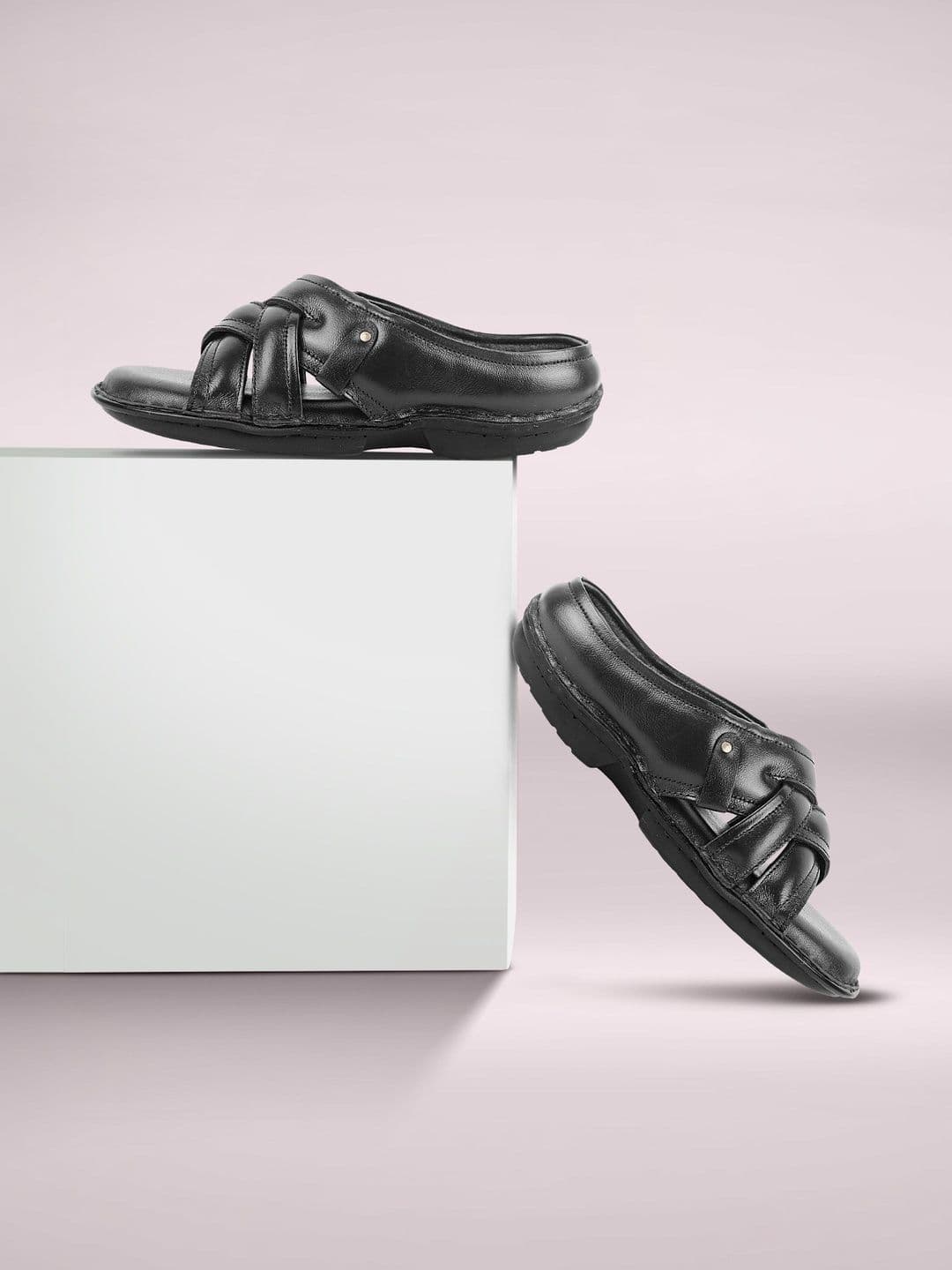 feather leather Men Leather Comfort Sandals - view 1
