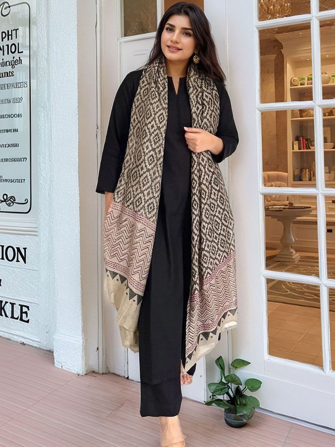 Lee Moda Women Ethnic Motifs Regular Kurta with Palazzos & With Dupatta - view 1