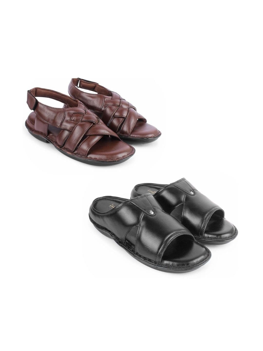 feather leather Men Comfort Sandals - view 1