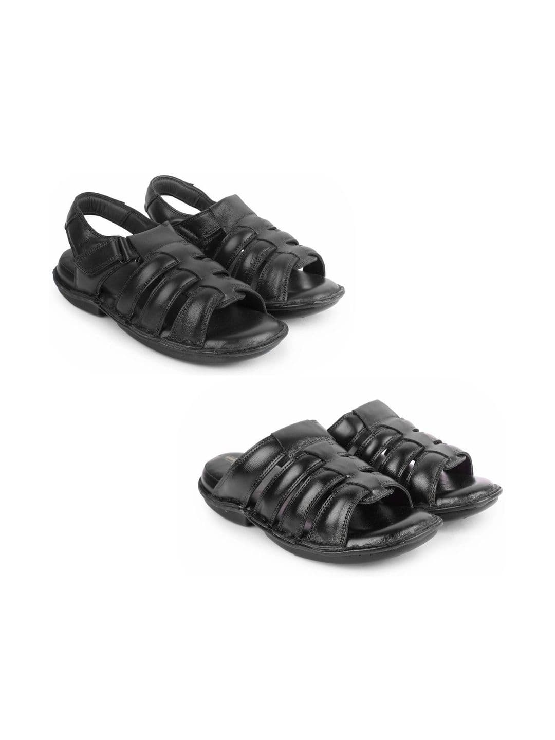 feather leather Men Fisherman Sandals - view 1