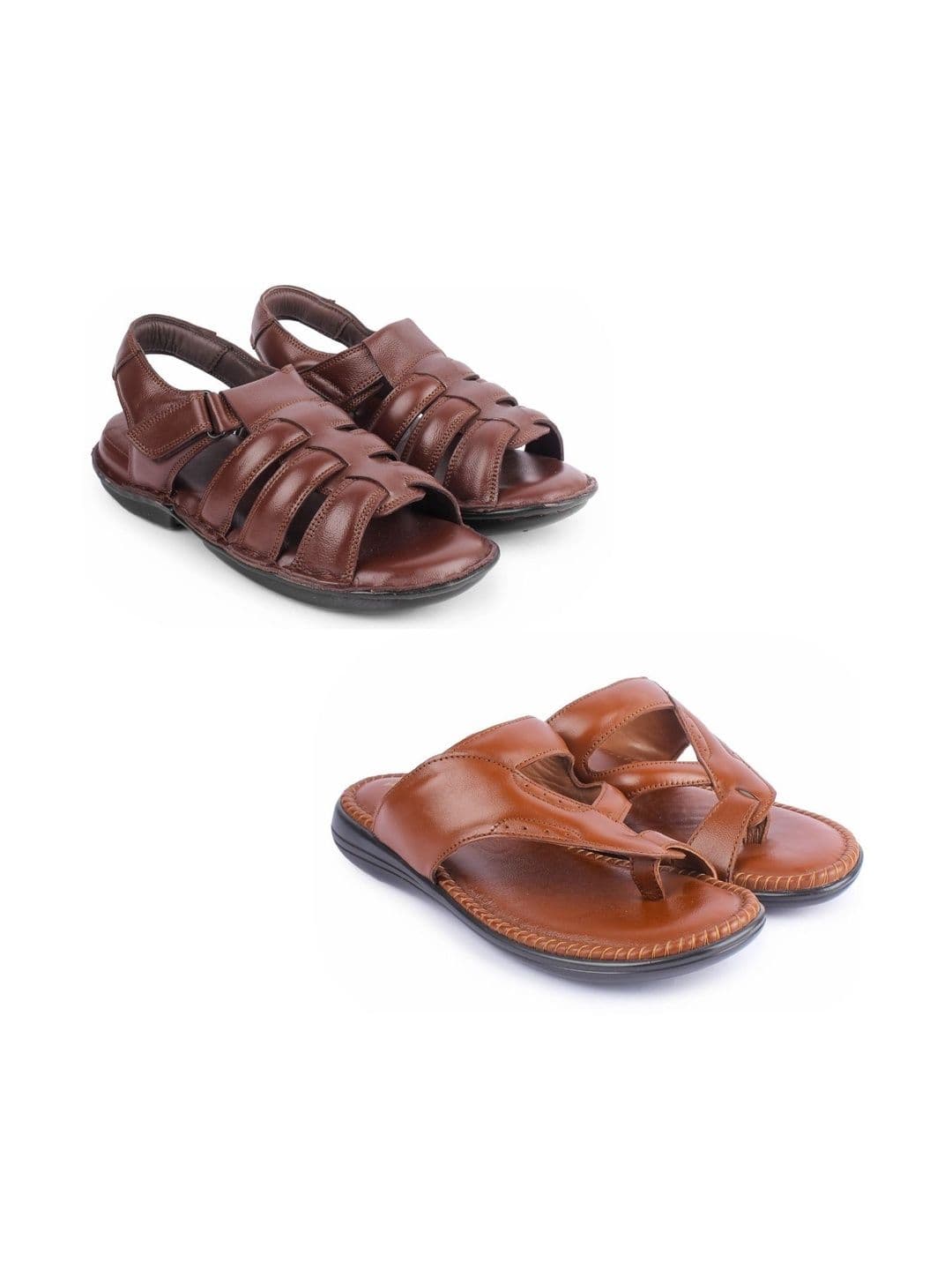 feather leather Men Comfort Sandals - view 1