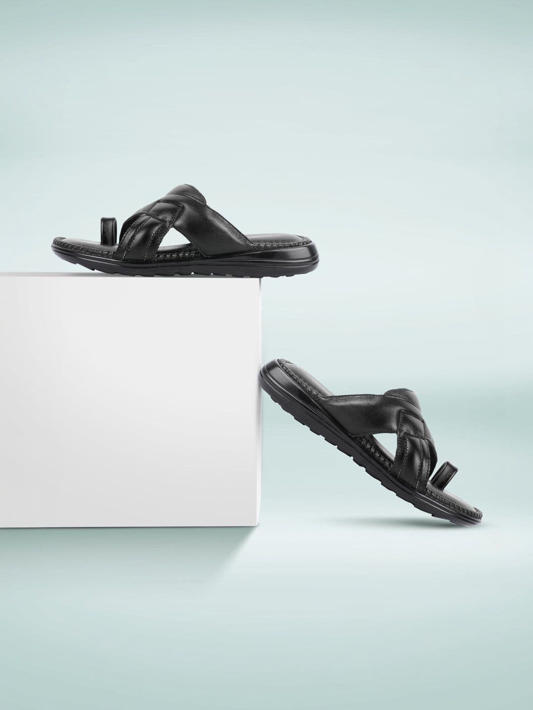 feather leather Men Leather Comfort Sandals - view 1