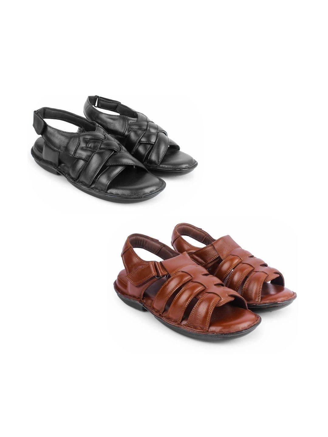 feather leather Men Comfort Sandals - view 1