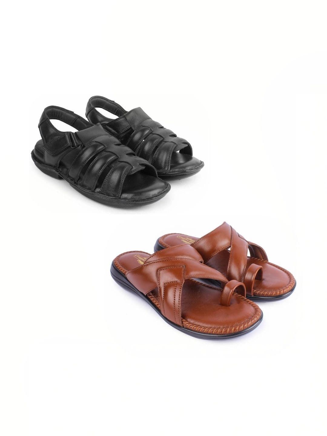 feather leather Men Comfort Sandals - view 1