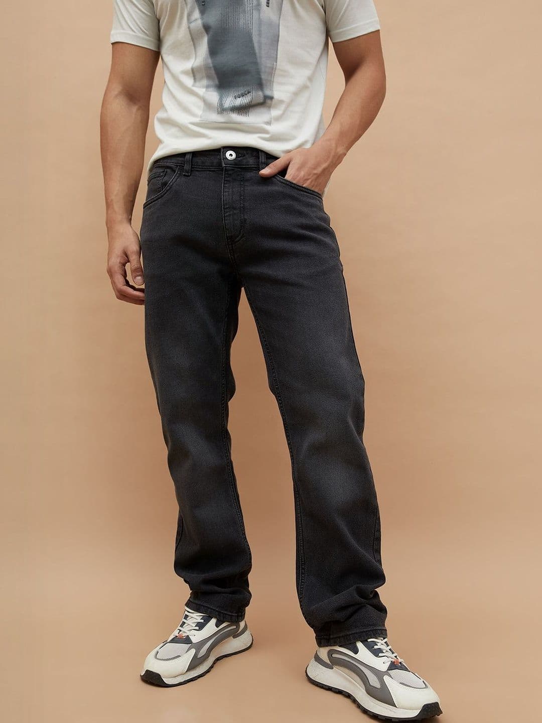 Forca by Lifestyle Men Straight Fit Mid-Rise Light Fade Jeans - view 1