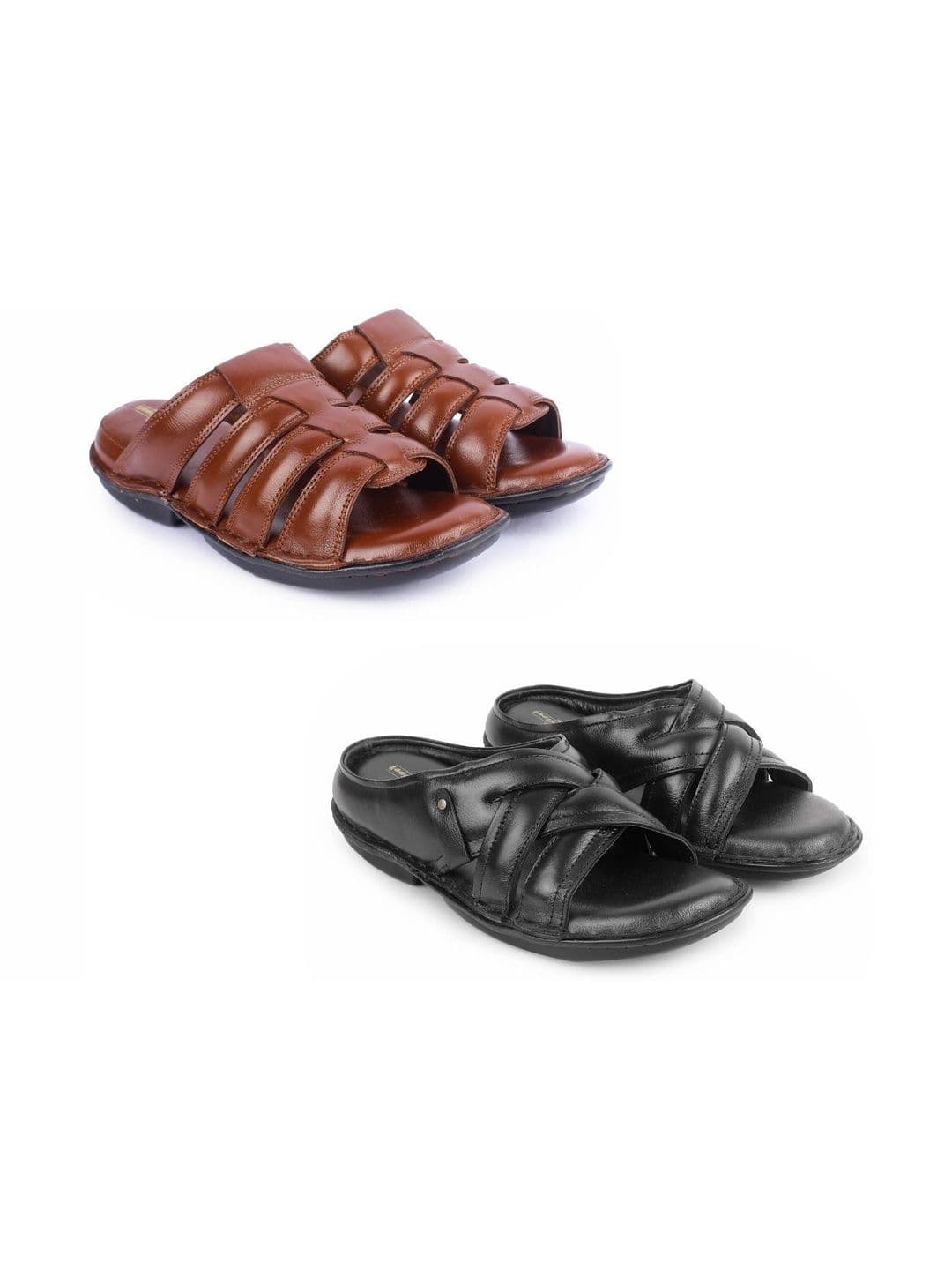 feather leather Men Comfort Sandals - view 1