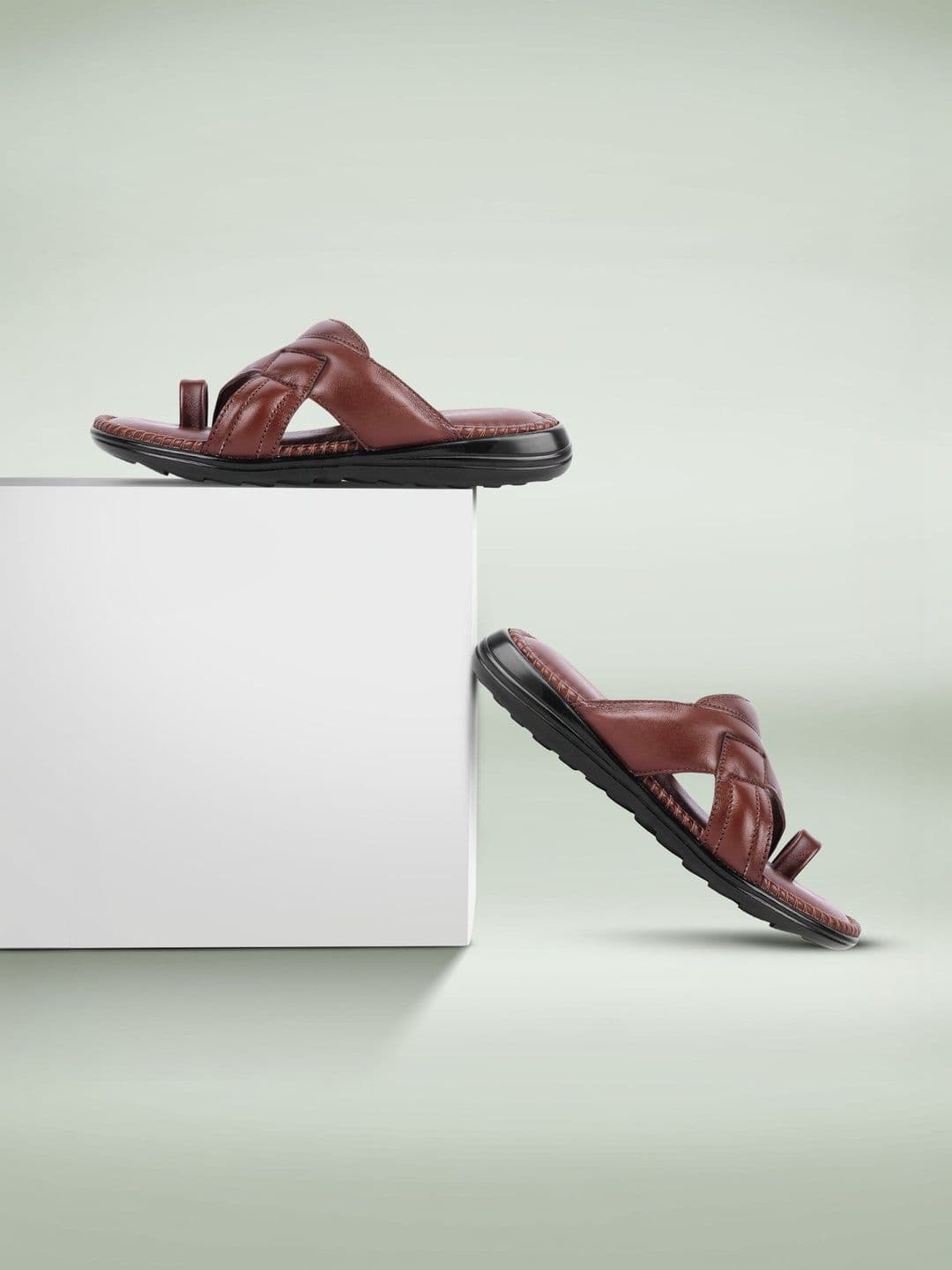 feather leather Men Leather Comfort Sandals - view 1