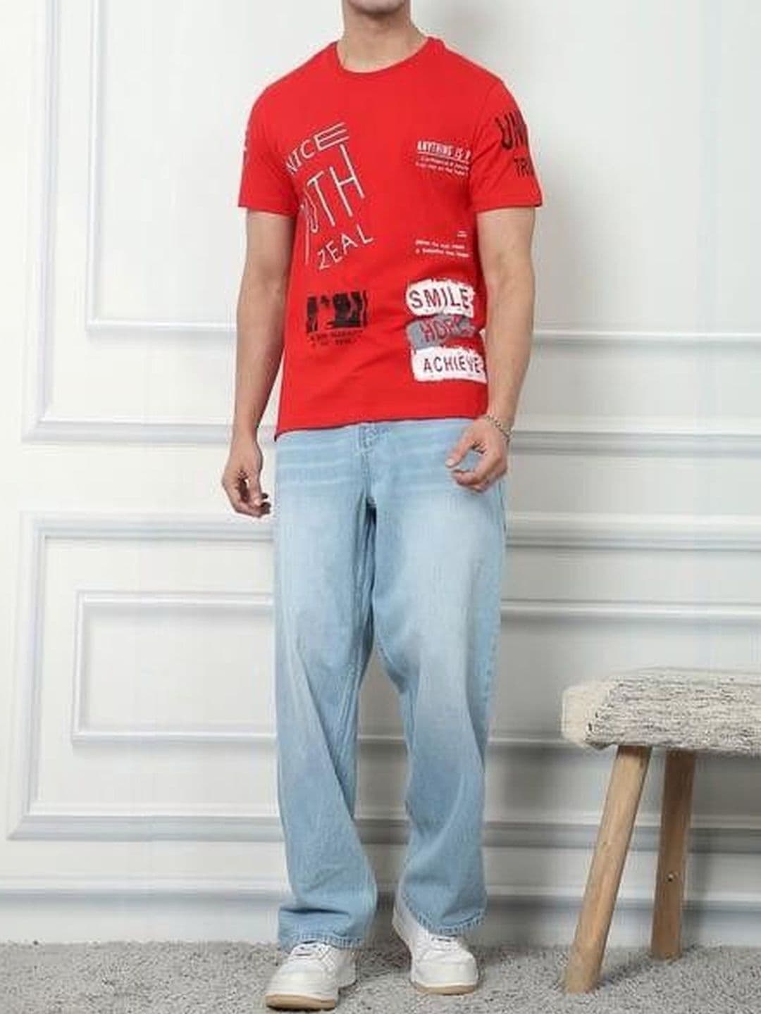 me Queen Men Straight Fit Mid-Rise Light Fade Jeans - view 1