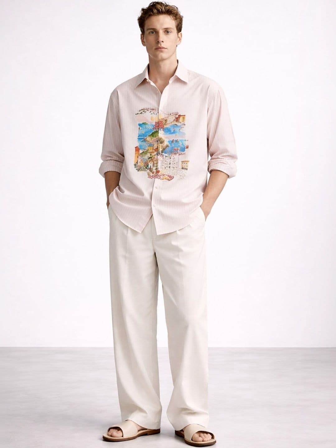Big Bunny Men Striped Casual Shirt - view 1