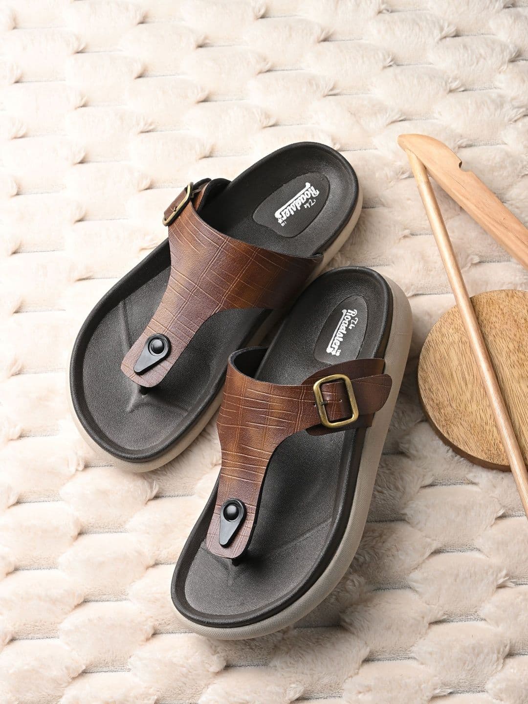 The Roadster Lifestyle Co Men Leather Buckle Sandals - view 1