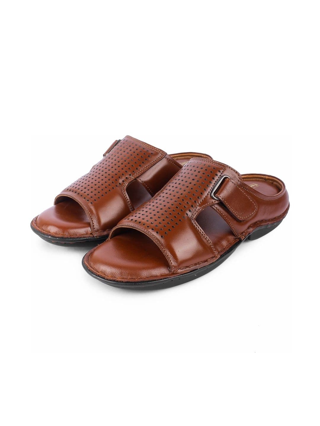 feather leather Men Comfort Sandals - view 1