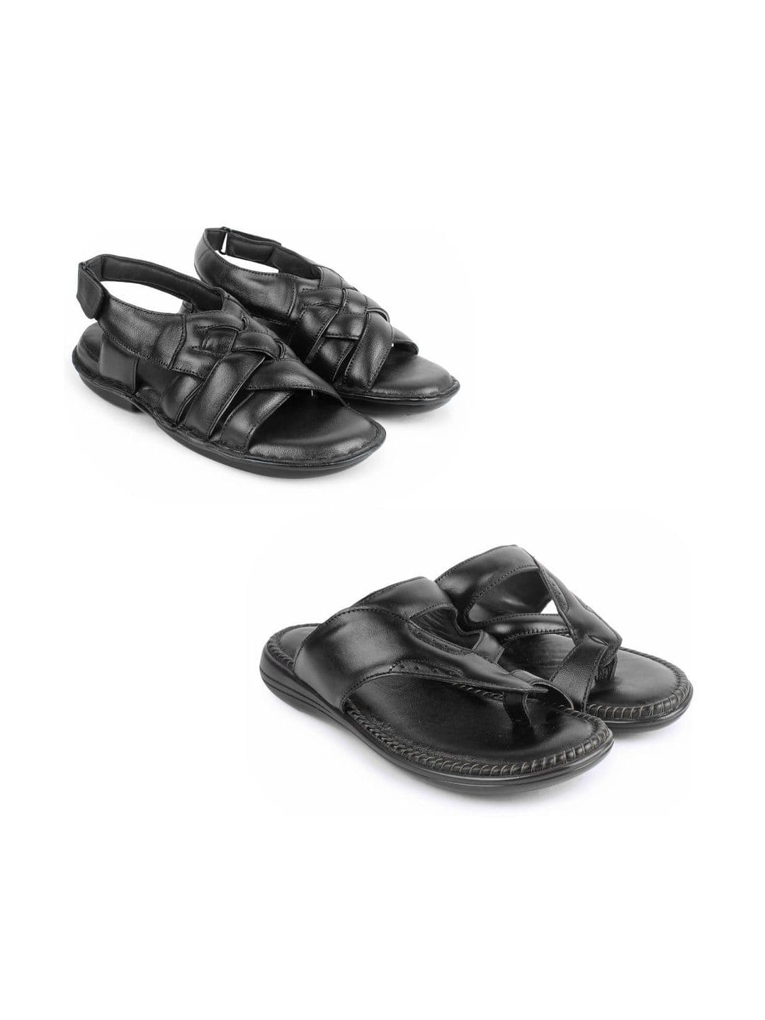 feather leather Men Comfort Sandals - view 1