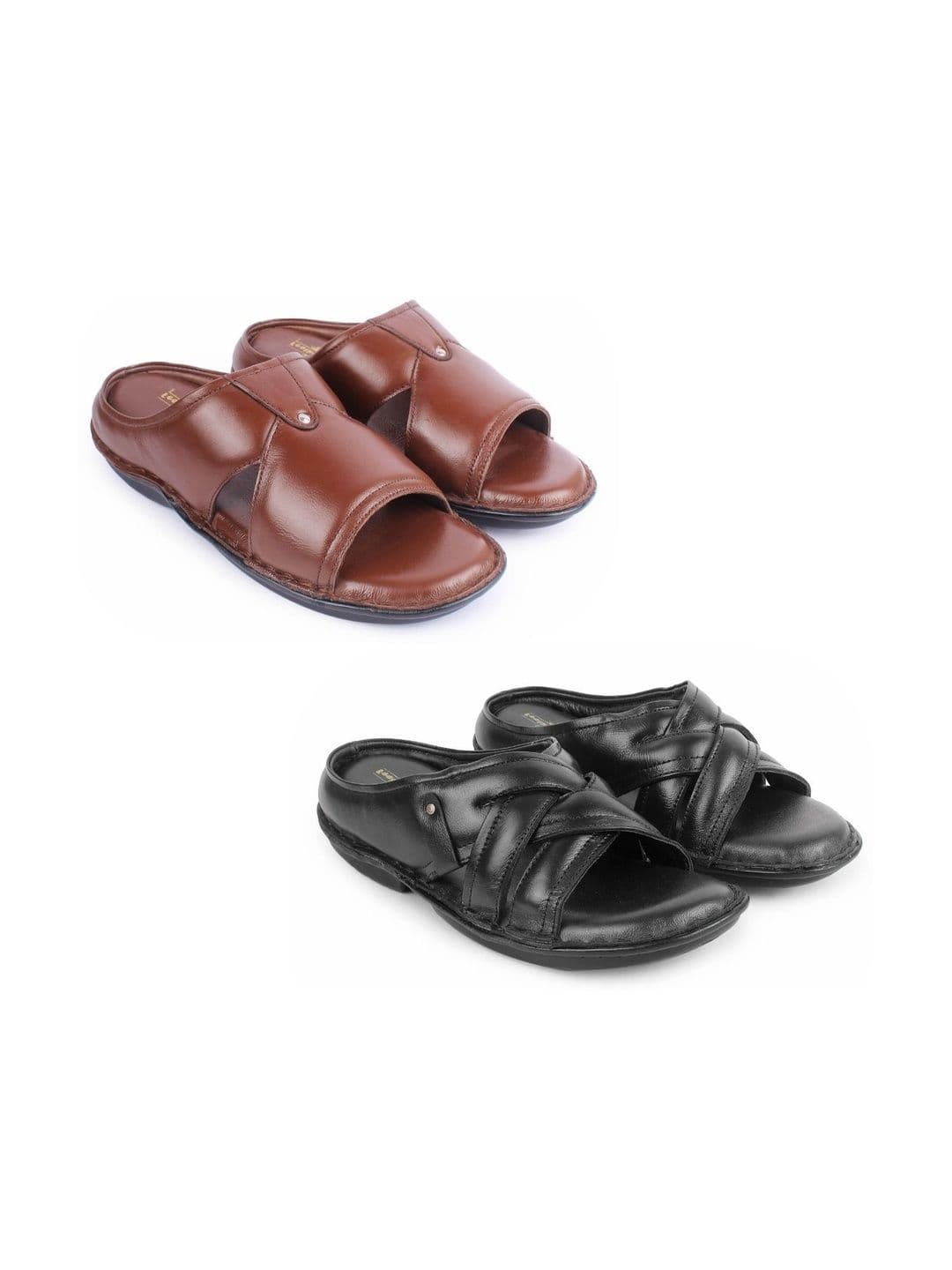 feather leather Men Comfort Sandals - view 1