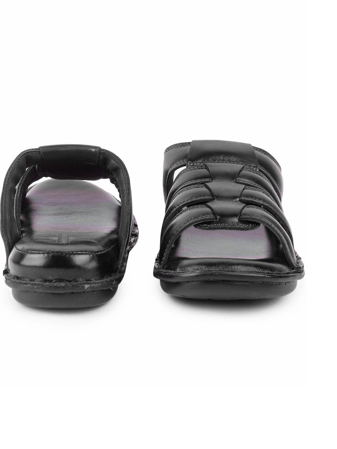 feather leather Men Leather Fisherman Sandals - view 1