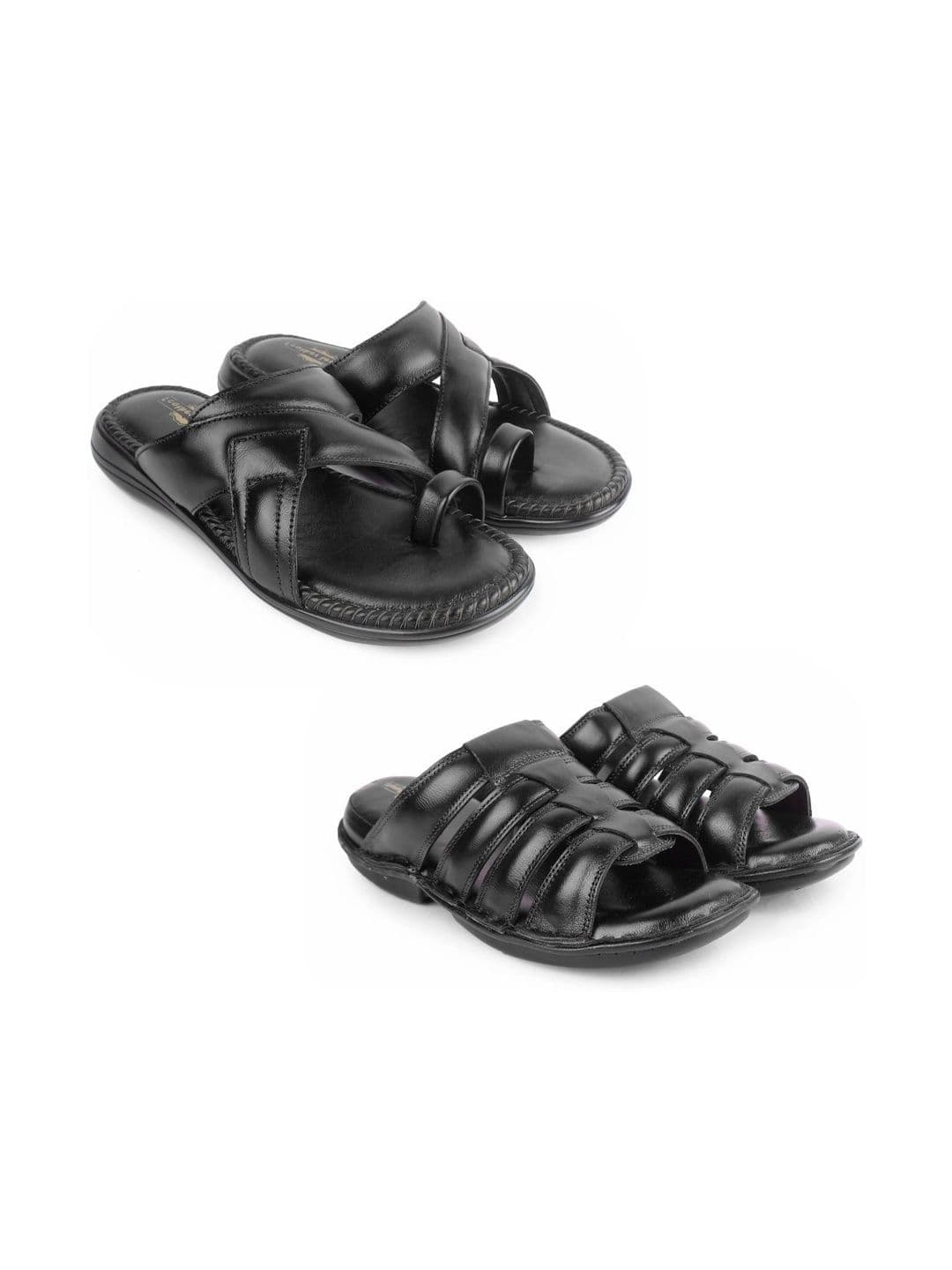 feather leather Men Comfort Sandals - view 1